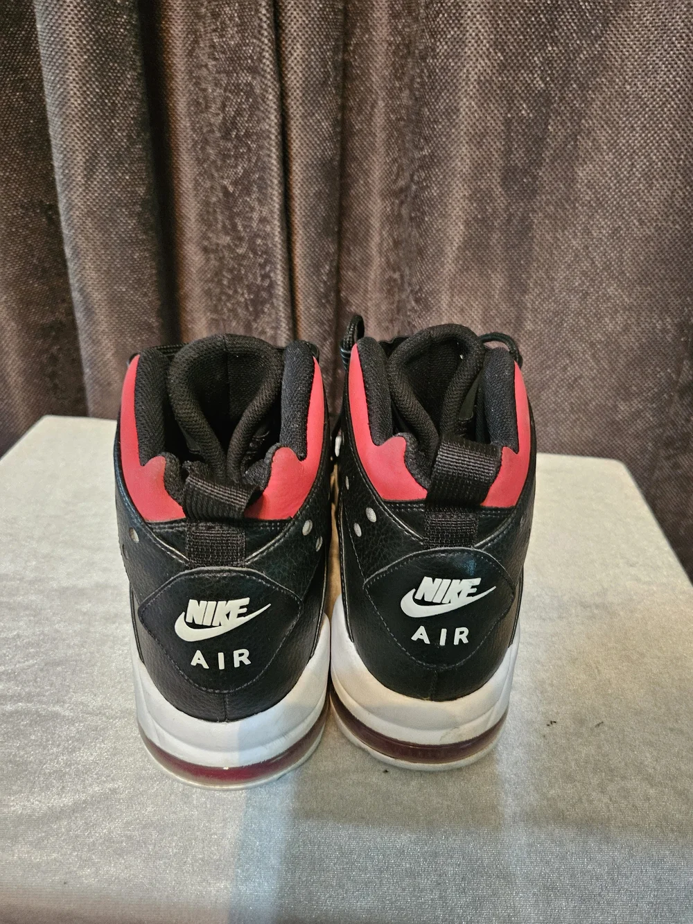 Men's Nike Air Max 2 CB 94 Black, White and Red High-Top Sneakers
